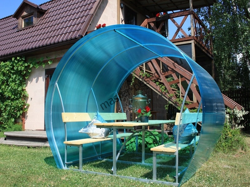 Беседки из поликарбоната надежные и стильные конструкции для вашего сада